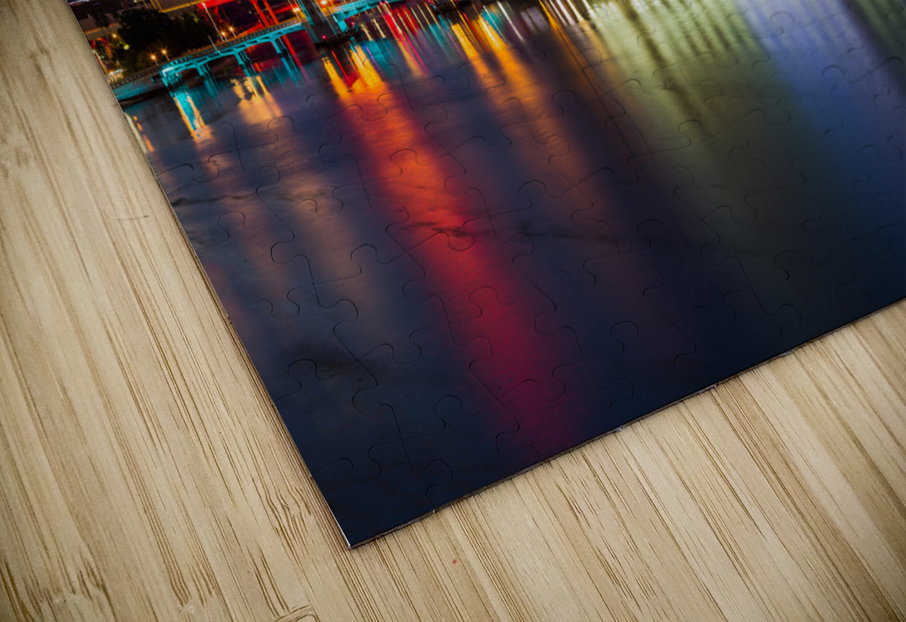 City skyline of Tampa Florida at sunset Steve Heap Puzzle