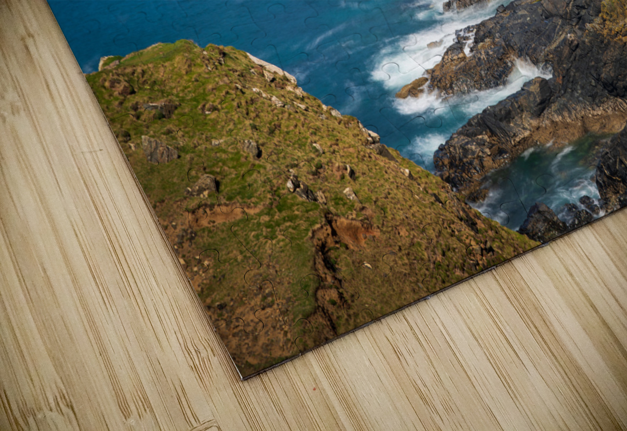 Long duration image of the ruins at Botallack tin mine HD Sublimation Metal print