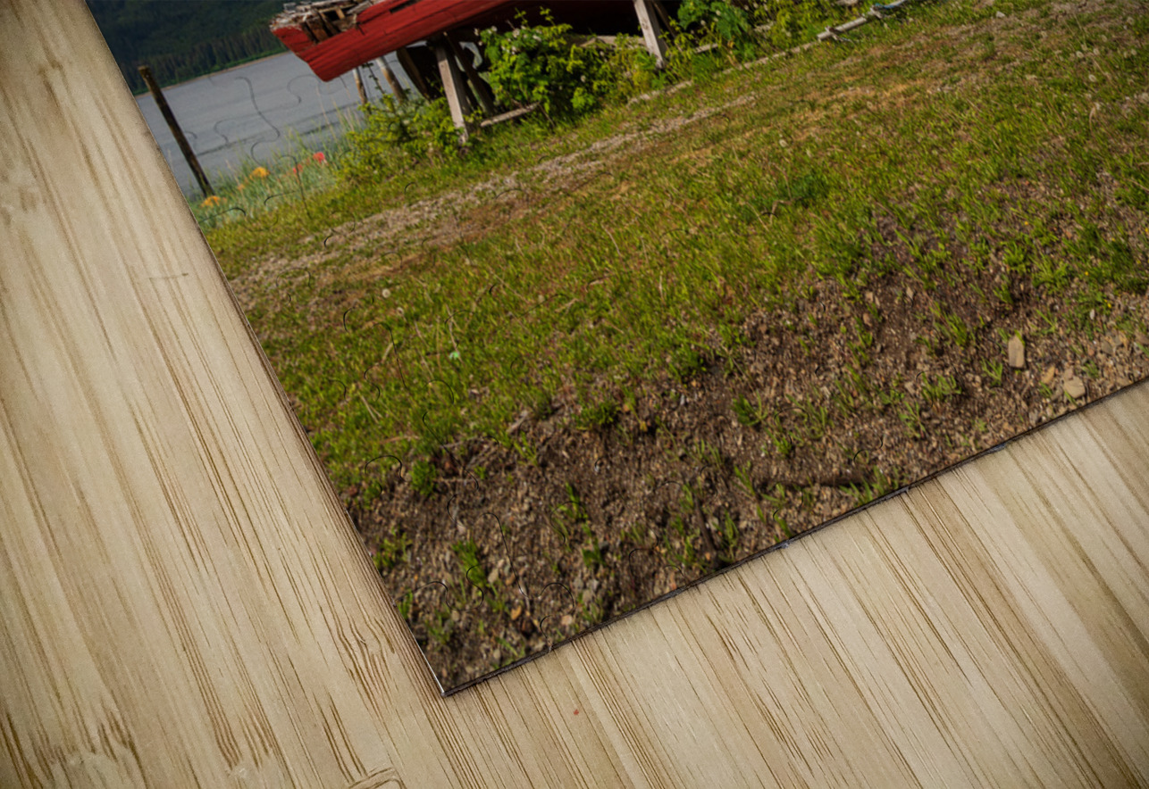 Historic but rotting fishing boats by ocean at Icy Strait Point Steve Heap Puzzle
