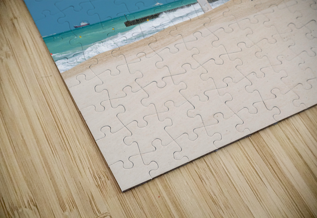 Floodlights for night swimming at Jumeira Wild Beach in Dubai Steve Heap Puzzle