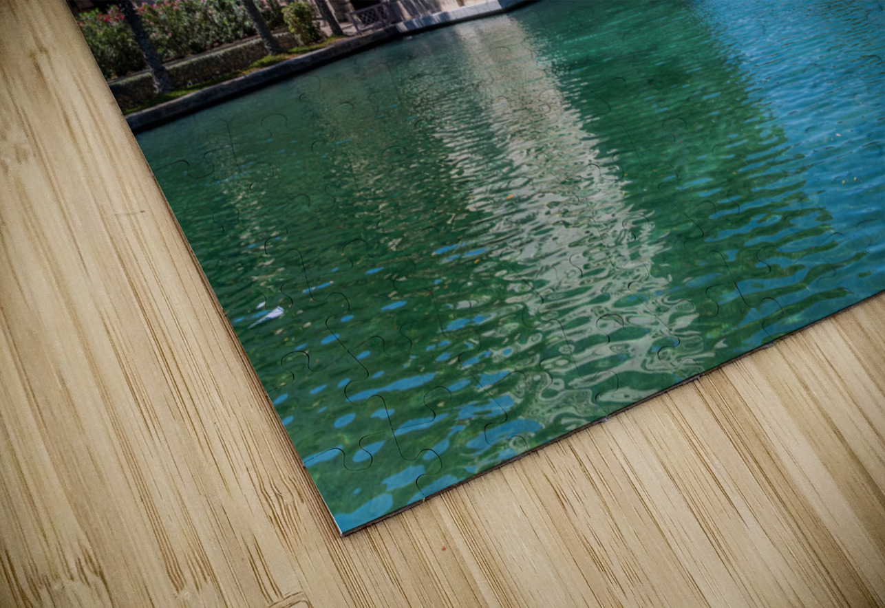 Wooden bridge over waterway in Souk Madinat Junction mall Steve Heap Puzzle