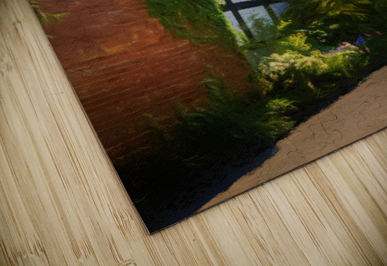 Pastel drawing of tudor home in Ellesmere Shropshire Steve Heap Puzzle