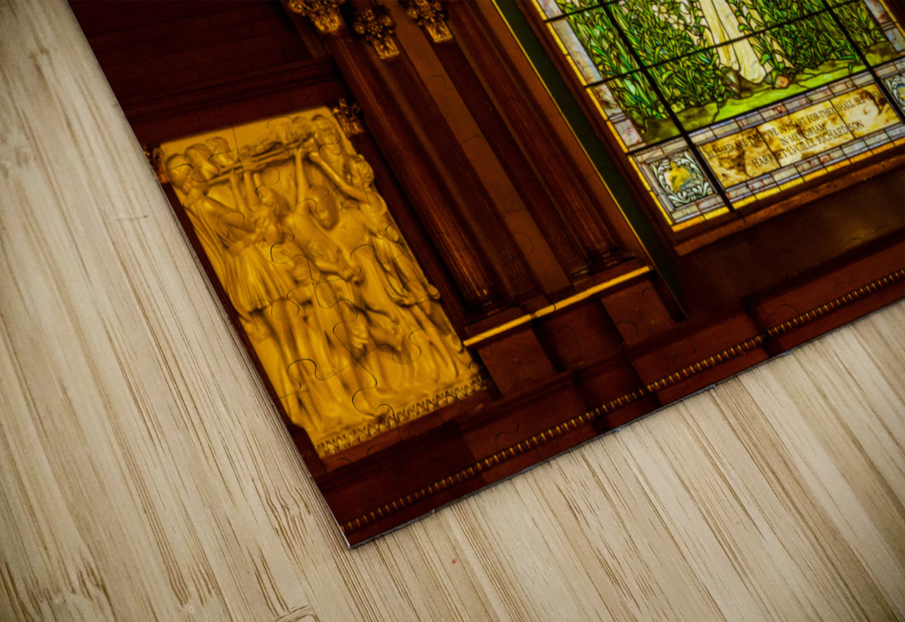 The Angel among the Lilies. Tiffany stained glass window. 1896 Steve Heap Puzzle