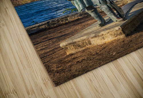 Bronze statue of Stevie Ray Vaughan from 1994 in Austin Texas Steve Heap puzzle