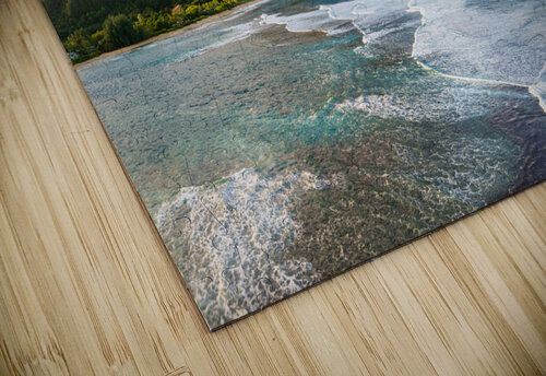 Mountains by Tunnels Beach at sunrise in Kauai Hawaii Steve Heap puzzle