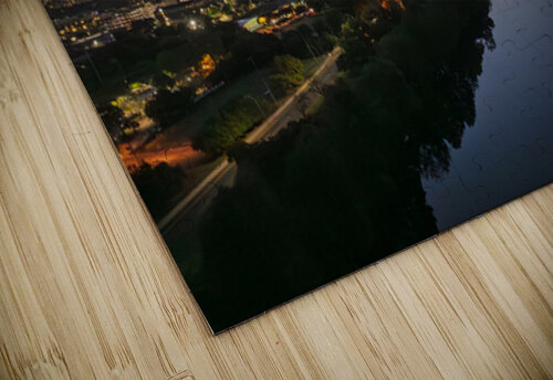 Orange skies behind skyline of Austin Texas as sun starts to ris Steve Heap puzzle