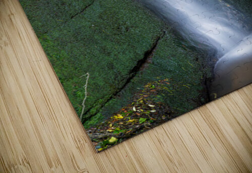 Floodlit waterfall in Shanklin Cline a tourist attraction on the Steve Heap puzzle