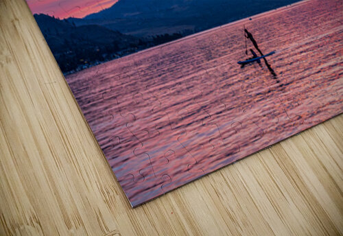 Sunset over Lake Chelan with silhouette of couple paddling on pa Steve Heap puzzle