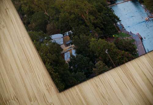 Aerial view of the Austin skyline at sunset over Barton Springs. Steve Heap puzzle