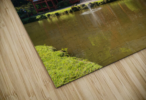 Byodo In buddhist temple under the tall mountain range Steve Heap puzzle