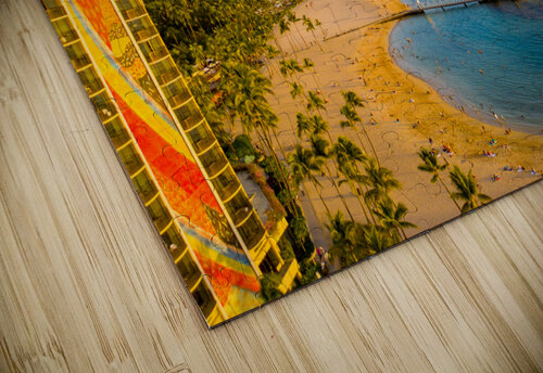Hilton Hawaiian Village frames the shore in Waikiki Hawaii Steve Heap puzzle