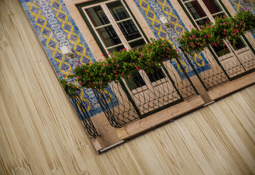 Traditional ceramic tiles decorate house in Lisbon Steve Heap puzzle