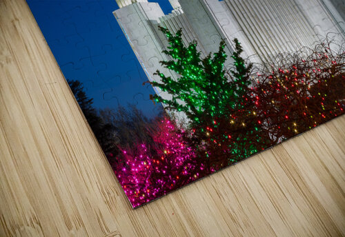 Mormon temple in Washington DC with xmas lights Steve Heap puzzle
