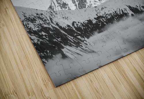 Black and white view of the mountains above Hubbard Glacier Steve Heap puzzle
