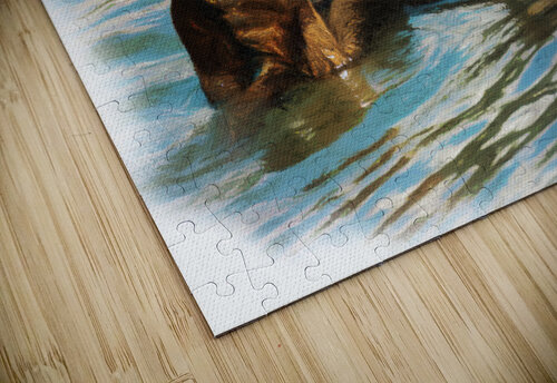 Digital pastel of Sea Otter floating in the sea Steve Heap puzzle