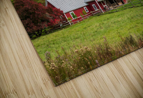 Traditional red Vermont barn with fall colors jigsaw puzzle