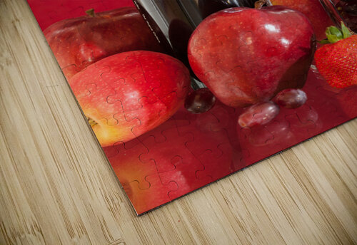 Red wine bottle and fruit with glass Steve Heap puzzle