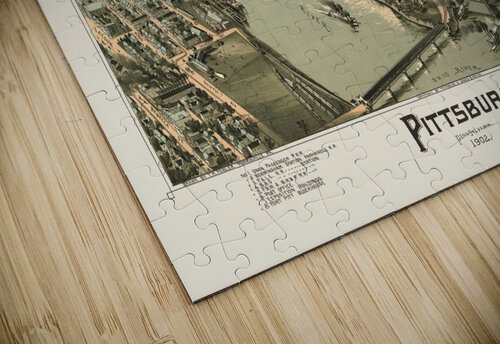 Restored street plan of Pittsburgh PA Steve Heap puzzle