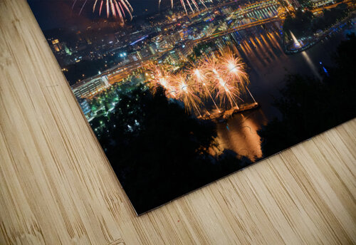 Fireworks over Pittsburgh for Independence Day jigsaw puzzle