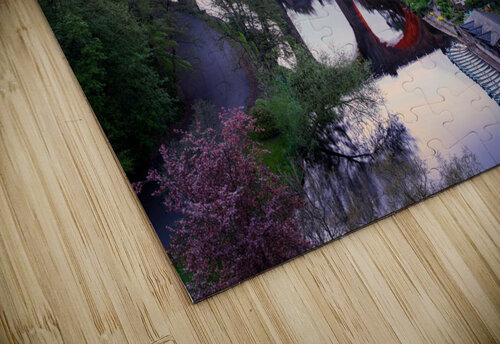 Old stone railway viaduct over River Nidd in Knaresborough Steve Heap puzzle