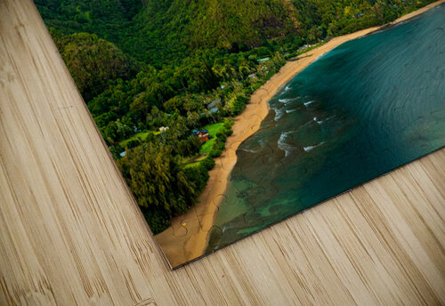 Aerial drone shot of Tunnels Beach at sunrise on Kauai in Hawaii Steve Heap puzzle