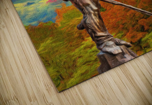 WVU Mountaineer statue painting in the fall in West Virginia Steve Heap puzzle