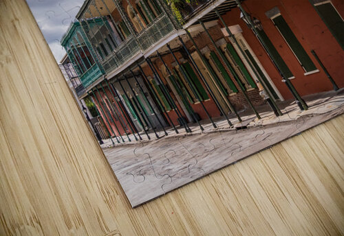 Traditional wrought iron balcony on ochre New Orleans house Steve Heap puzzle