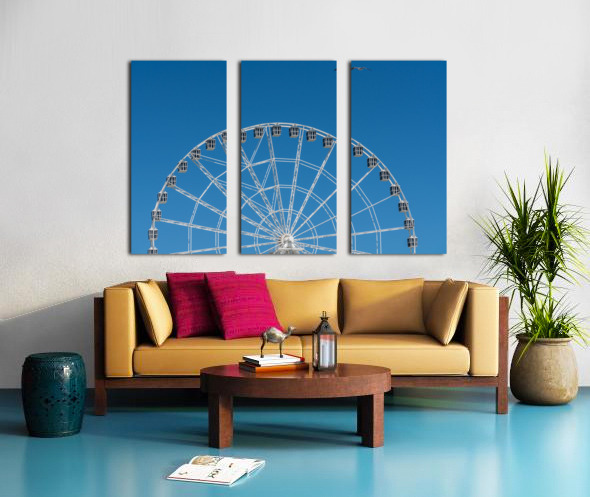 White ferris wheel on Steel Pier in Atlantic City Split Canvas print