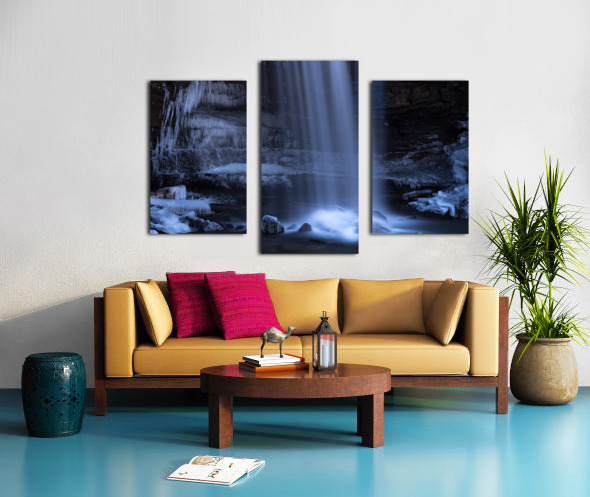 Cool Cucumber Falls detail in winter Canvas print