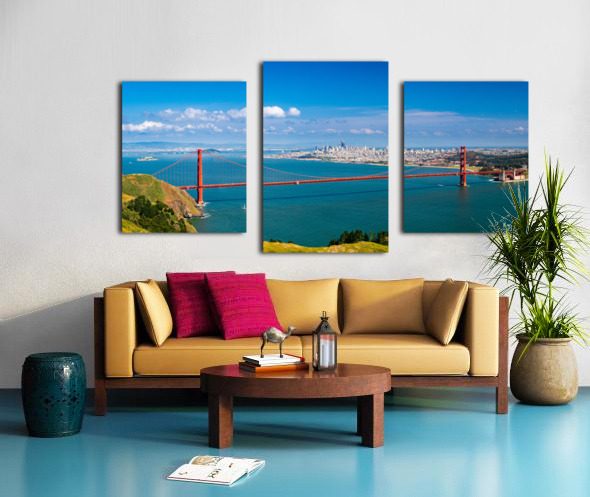 The Golden Gate Bridge and San Francisco Canvas print