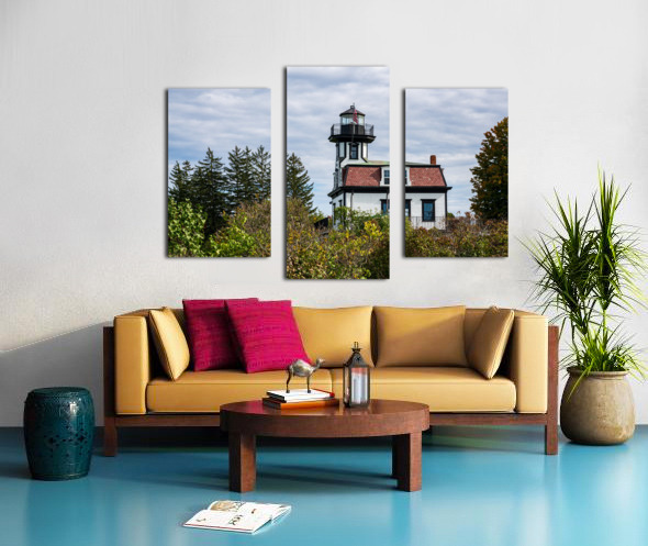 Old Colchester Reef lighthouse in Shelburne Canvas print