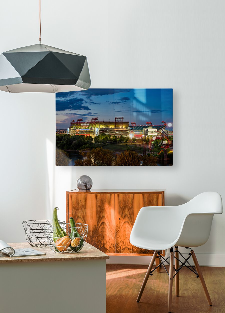 Nissan Stadium home of Titans in Nashville Tennessee  HD Metal print with Floating Frame on Back