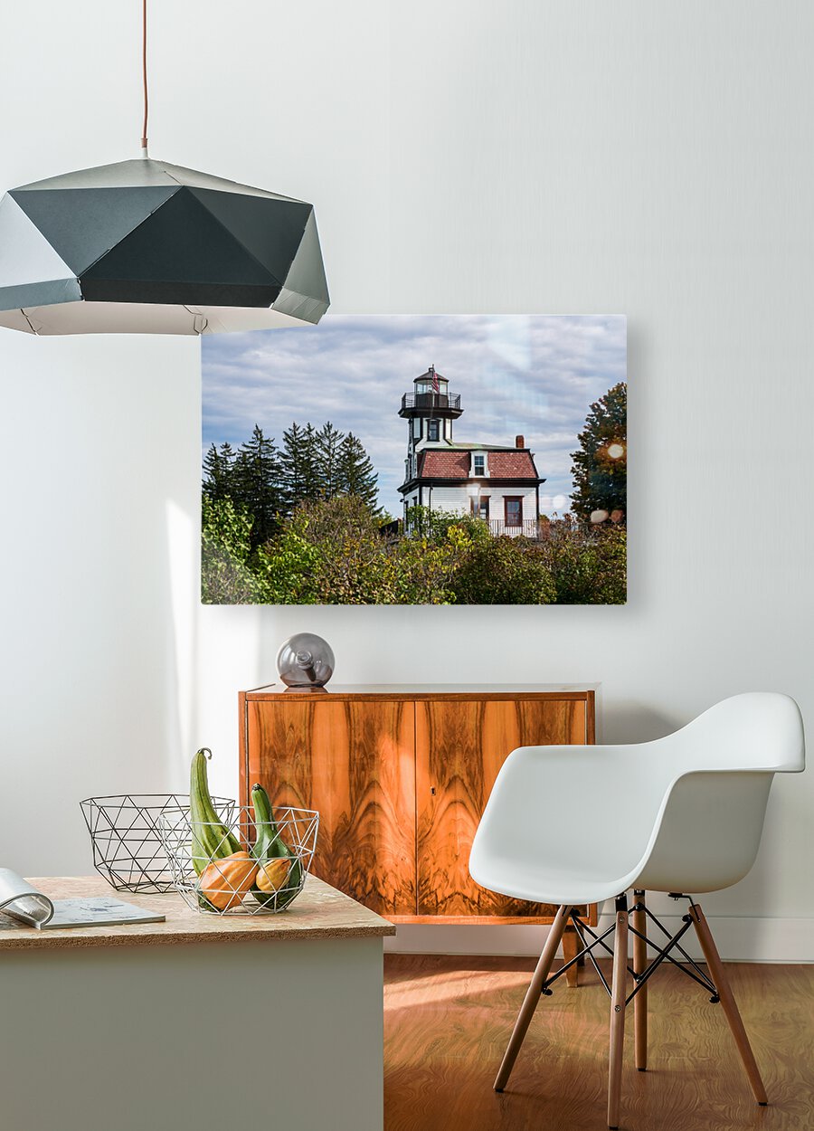 Old Colchester Reef lighthouse in Shelburne  HD Metal print with Floating Frame on Back