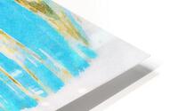Digital watercolor of Sea Otter floating in the sea HD Metal print