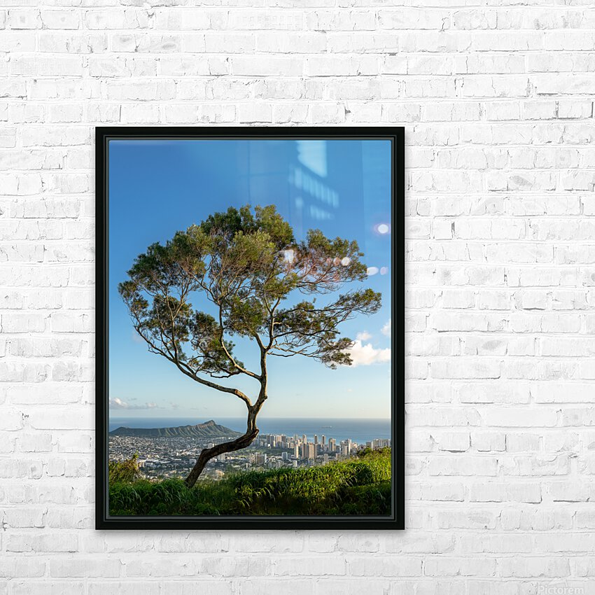Panorama of Waikiki and Honolulu from Tantalus Overlook on Oahu HD Sublimation Metal print with Decorating Float Frame (BOX)
