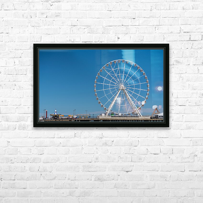 White ferris wheel on Steel Pier in Atlantic City HD Sublimation Metal print with Decorating Float Frame (BOX)