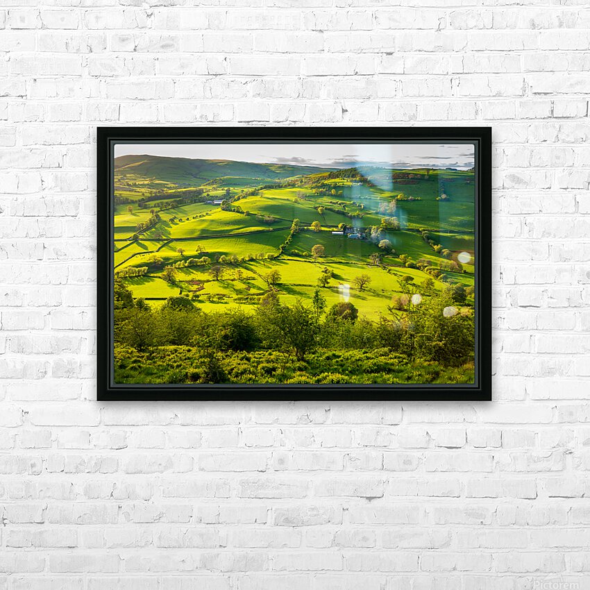 Typical english or welsh farming country HD Sublimation Metal print with Decorating Float Frame (BOX)