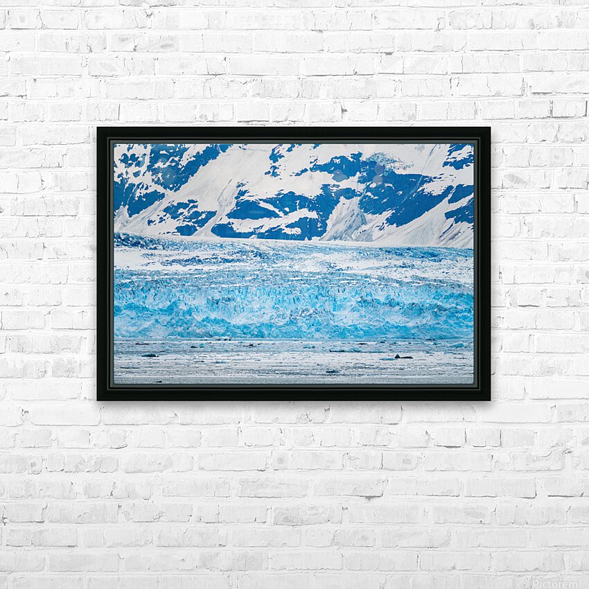 The Hubbard glacier near Valdez in Alaska on cloudy day HD Sublimation Metal print with Decorating Float Frame (BOX)