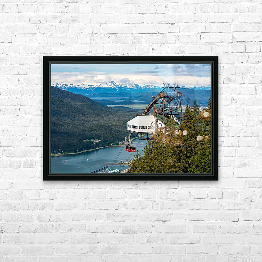 GoldBelt tram suspended above the city of Juneau Alaska HD Sublimation Metal print with Decorating Float Frame (BOX)