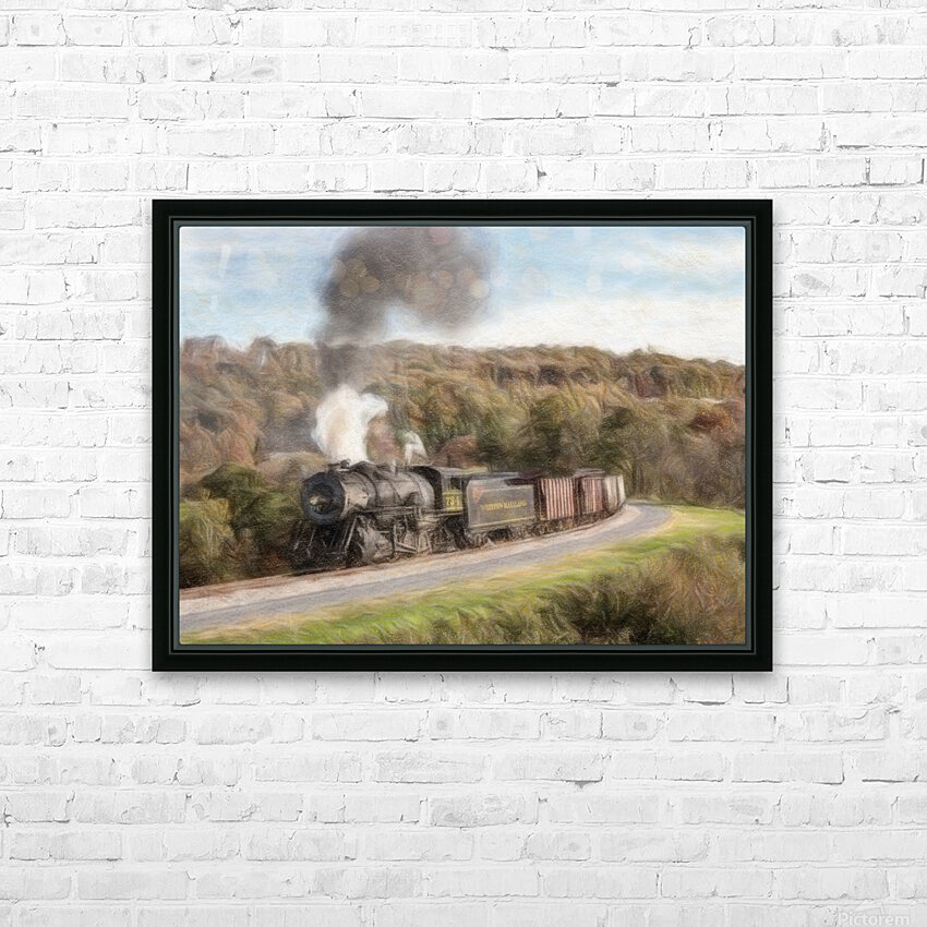 WMSR Steam train powers along railway HD Sublimation Metal print with Decorating Float Frame (BOX)