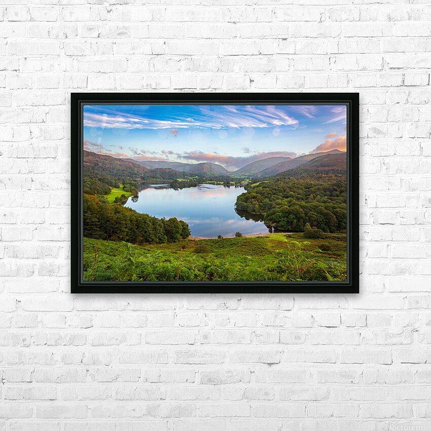 Lake Grasmere at dawn in Lake District HD Sublimation Metal print with Decorating Float Frame (BOX)