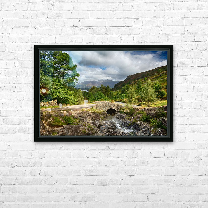 Ashness Bridge over small stream in Lake District HD Sublimation Metal print with Decorating Float Frame (BOX)