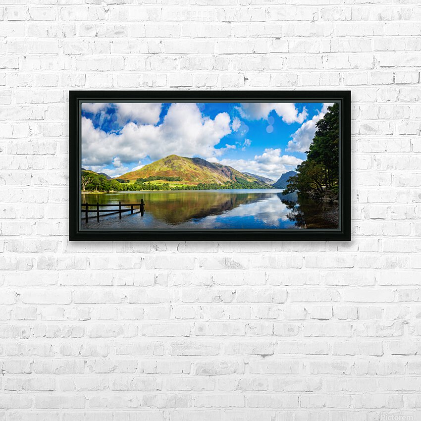 Panorama of Buttermere in Lake District HD Sublimation Metal print with Decorating Float Frame (BOX)