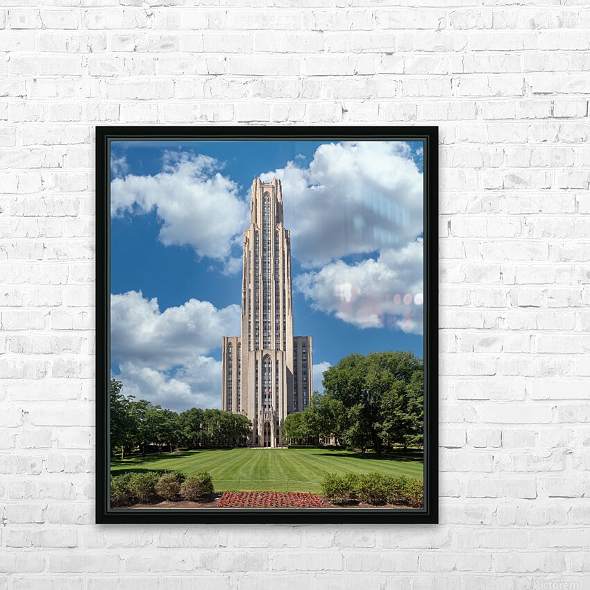 Cathedral of Learning building at the University of Pittsburgh HD Sublimation Metal print with Decorating Float Frame (BOX)