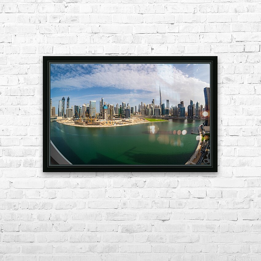 Construction of offices and apartments of Dubai Business Bay  HD Sublimation Metal print with Decorating Float Frame (BOX)