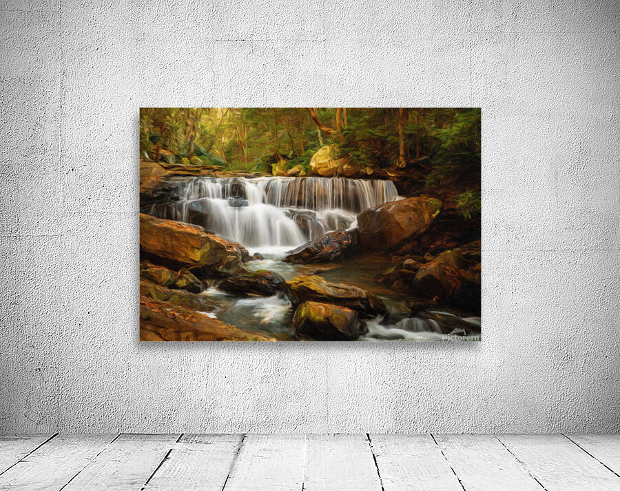 Impressionistic Deckers Creek waterfall in West Virginia by Steve Heap