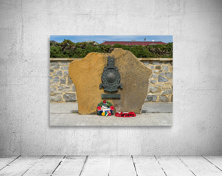 Royal Marines memorial in Stanley in the Falkland Islands by Steve Heap