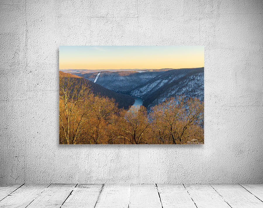 Cheat River Canyon at Coopers Rock on winter afternoon by Steve Heap