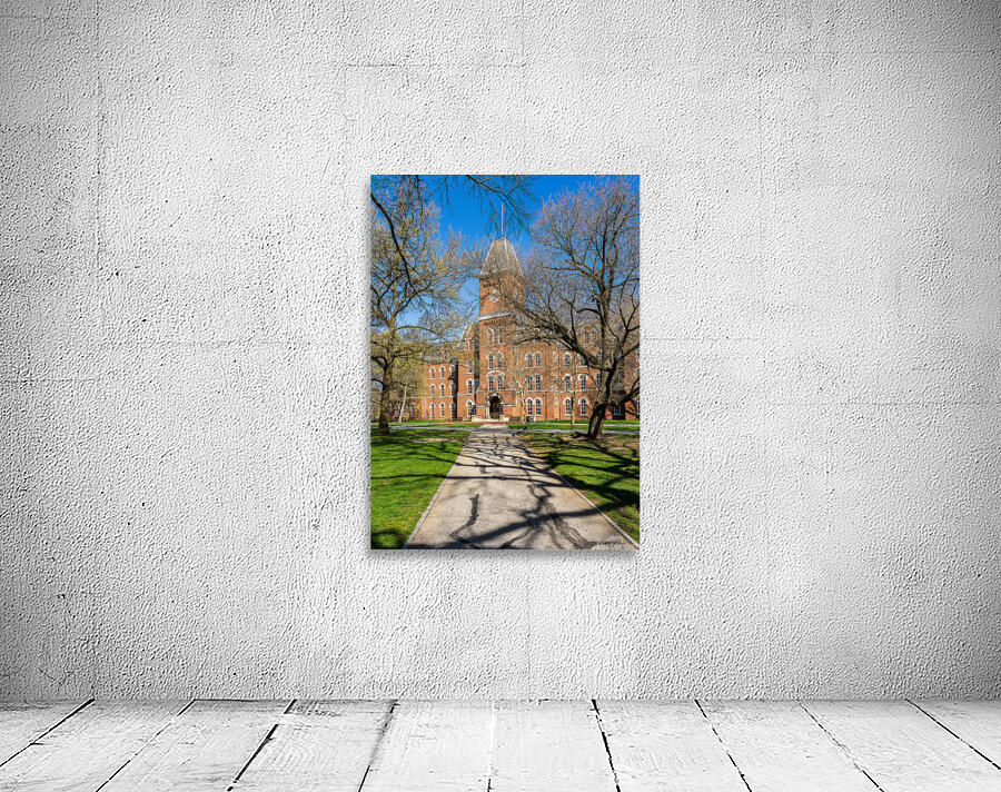 Facade of iconic University Hall on the Oval at OSU in Columbus  Wall Preview