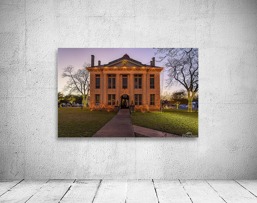 Christmas lights spectacular around courthouse in Johnson City  Wall Preview